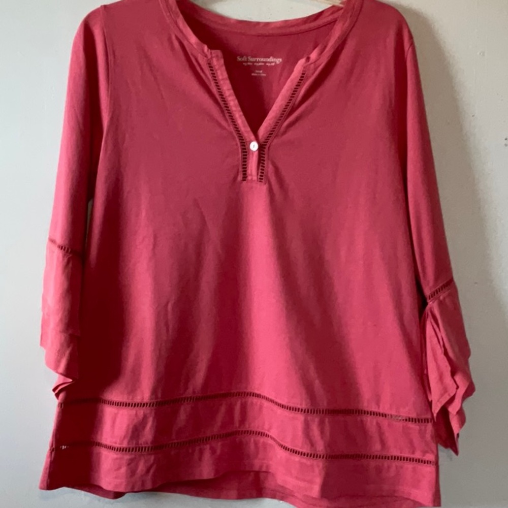 Soft Surroundings Women's Coral Top